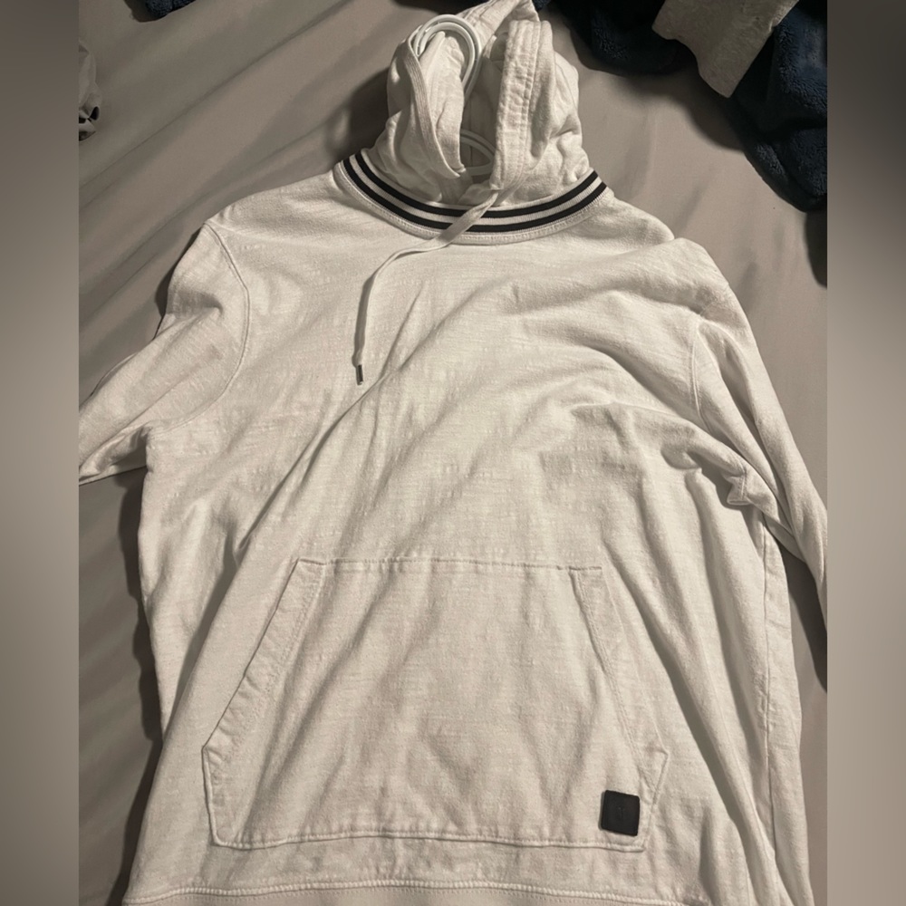 Large White/Black American Eagle Hoodie